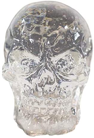 Ebros Dozen Mini Translucent Clear Skull Gothic Halloween Decor 12pc 1 inch Tall