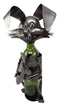Ebros Whimsical Bunny Rabbit Holding Giant Carrot Metal Wine Bottle Holder Caddy