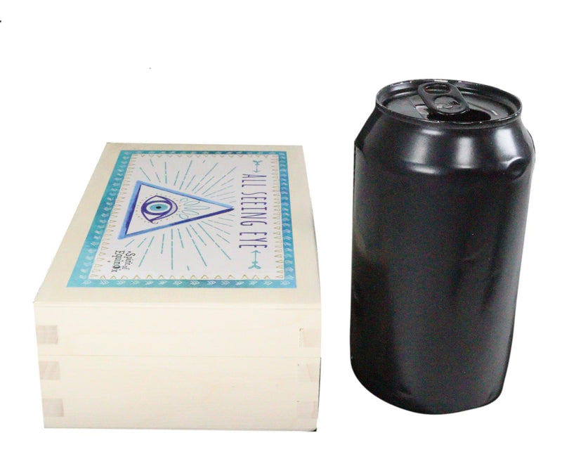 Ebros Illuminati Eye Of Providence Decorative Wooden Box W/ 48 Glass All Seeing Eyes