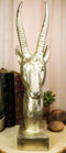 Ebros Golden African Gazelle Antelope Bust Head Sculpture with Trophy Base 16" Tall