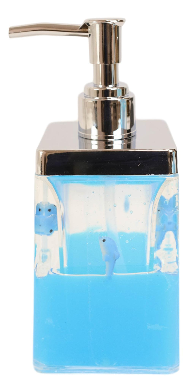 Nautical Marine Blue Dolphins 5 Piece Chic Bathroom Vanity Accessories Gift Set
