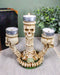 Ebros Trio Ossuary Graveyard Skulls & Skeleton Bones Candelabra Candle holder