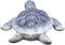 Ebros Ming Style Terracotta Blue and White Feng Shui Celestial Sea Turtle Statue with Crystals 7.5" Wide