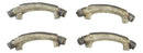 Set Of 4 Rustic Crystals On Faux Distressed Wood Drawer Cabinet Bar Pulls 6.75"L