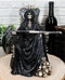 Ebros Gift Black Holy Death Grim Reaper Sitting On Skeleton Throne Figurine 10.5" Tall Time Waits for No Man Angel of Death with Scythe As Ossuary Home Decor Eternal Death Gates of Hades