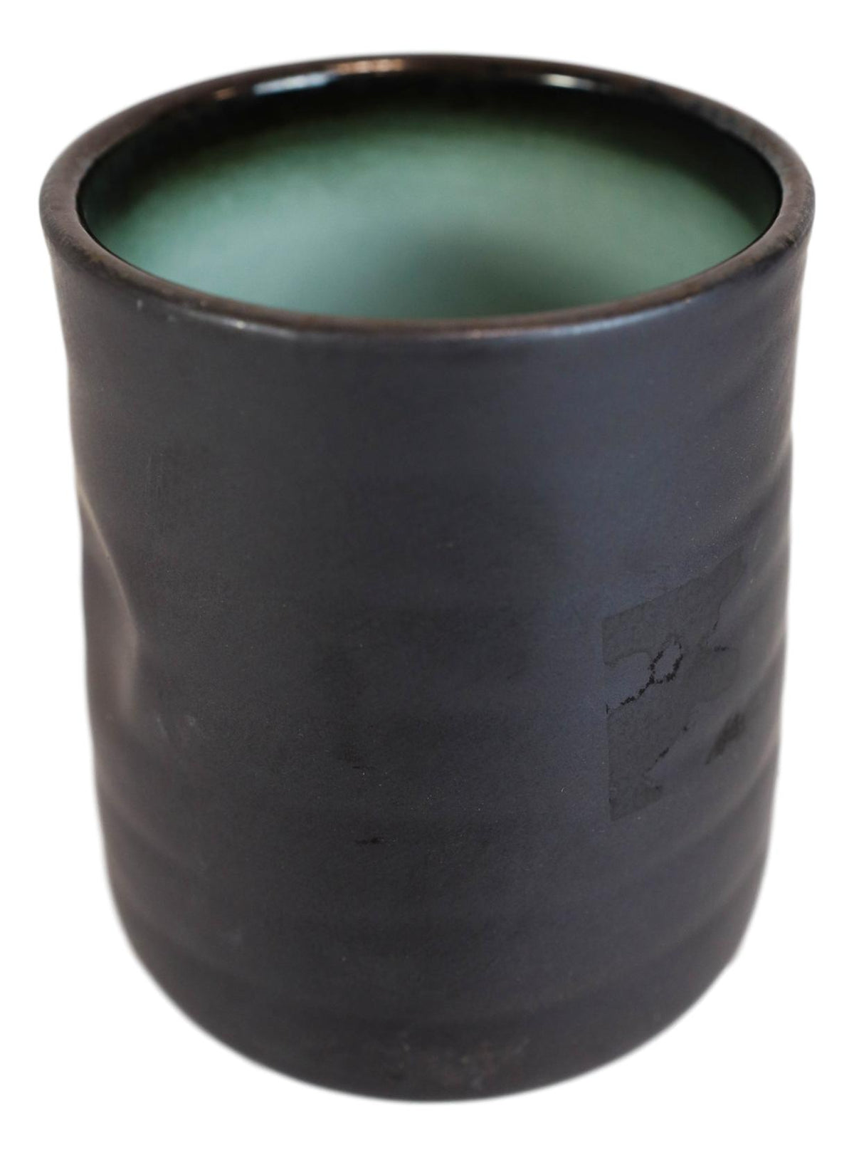 Pack Of 6 Ceramic Zen Blue Style Yunomi Notched Teacup Tea Cups Without Handles - Ebros Gift