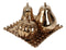 Glam Bronze Ceramic Decorative Fruit Assortment With Basket Tray Plate Accent