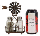 Ebros 6.5"H Rustic Country Farm Windmill Outpost Salt And Pepper Shakers Set