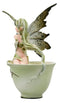 Ebros Amy Brown Teacup Matcha Green Tea Fairy In Teacup Figurine Faerie Garden 6"H