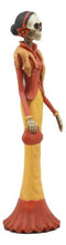 Gothic Day Of The Dead Lady Diva Skeleton With Fox Danza De Dama Figurine 8.25"H