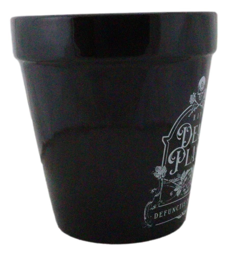 Dead Plant RIP Skull Grave Tombstone Wicca Witch Flower Herbs Planter Pot - Ebros Gift