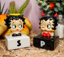 Angel Or Devil Betty Boop With Halo And Horns Ceramic Salt And Pepper Shakers