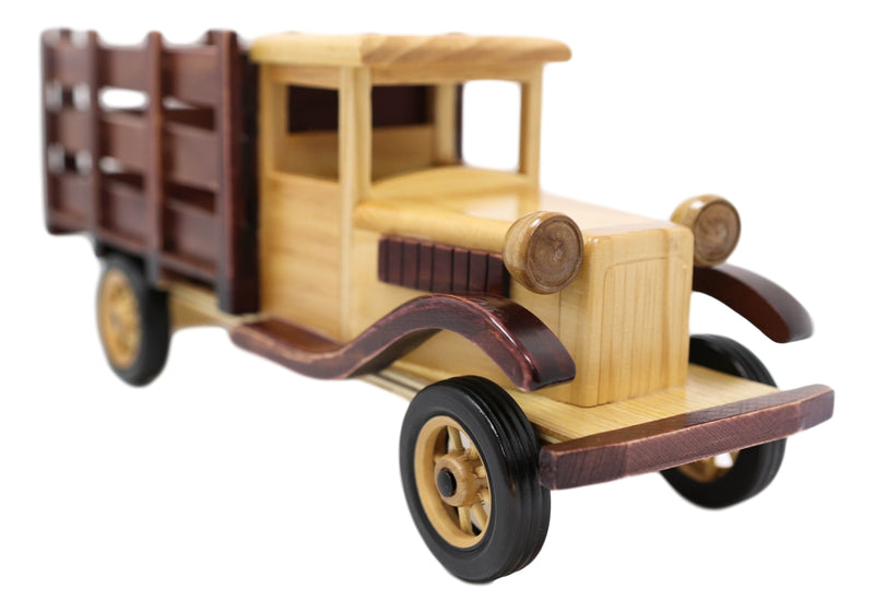 Hand Made Wood Retro Classic Style Model TT Pick Up Truck Wine Holder Figurine