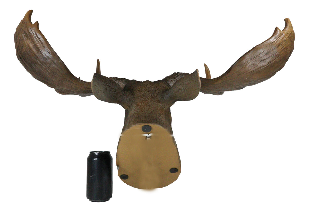 Western Rustic Wildlife Baron Bull Moose Elk Deer Taxidermy Wall Decor Plaque