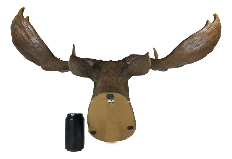 Western Rustic Wildlife Baron Bull Moose Elk Deer Taxidermy Wall Decor Plaque