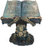 Dead Man's Curse Skeleton Slave Holding A Witch Poison Apple Spell Book Figurine