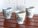 Pack Of 4 Japanese Sakura Cherry Blossom White Crane Ceramic Tea Cups Teacups