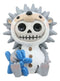 Ebros Furrybones Hedrick The Hedgehog Figurine Small 2.75 Inch Tall Furry Bones Skeleton Monster Collectible Decor Statue Gothic DOD Spiny Mammal Hedgehogs Holding Party Balloon Dog Sculpture