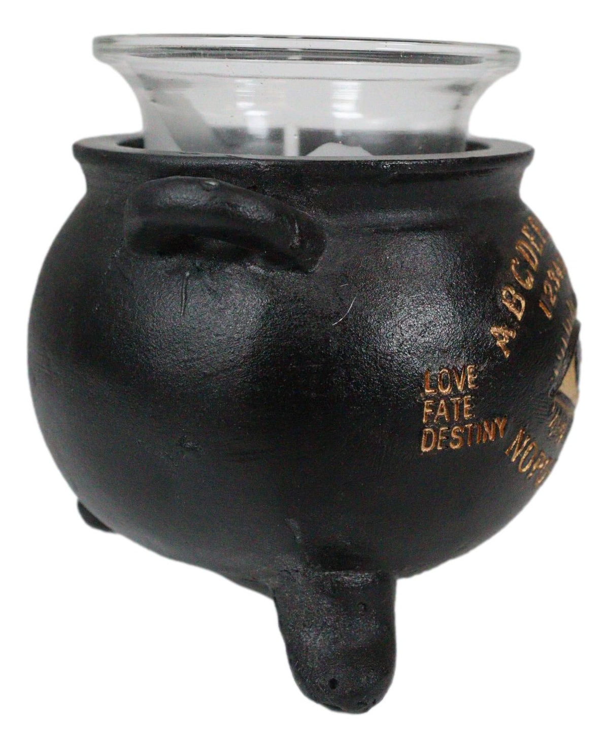 Black Magic Spirit Board Ouija Evil All Seeing Eye Cauldron Votive Candle Holder