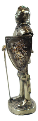 Ebros Sir Geoffrey English Champion Knight Figurine 7"Tall Lion Heraldry Shield