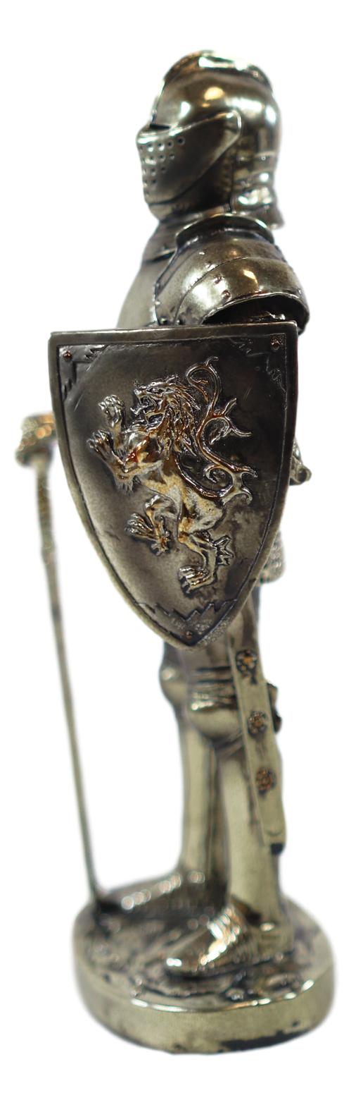 Ebros Sir Geoffrey English Champion Knight Figurine 7"Tall Lion Heraldry Shield