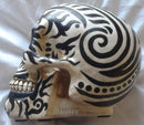 Tribal Tattoo Haka Warrior Maori Skull Money Bank Statue Ossuary Gothic Skeleton