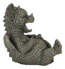 Ebros Whimsical L.O.L Soul Garden Laughing Out Loud Dragon Statue 7.75" Tall Faux Stone Resin Finish Hilarious LOL Fantasy Animated Dragons Welcome Guest Greeter Decor Figurine