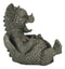 Ebros Whimsical L.O.L Soul Garden Laughing Out Loud Dragon Statue 7.75" Tall Faux Stone Resin Finish Hilarious LOL Fantasy Animated Dragons Welcome Guest Greeter Decor Figurine