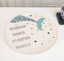 Ebros Nautical Blue Mermaid Kisses Starfish Wishes Ceramic Dinner Plates 2 Pack