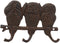 Ebros Cast Iron Rustic See Hear Speak No Evil Owls Family 3 Pegs Wall Hooks 7" W
