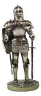 Ebros Sir Geoffrey English Champion Knight Figurine 7"Tall Lion Heraldry Shield