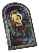 Louis Comfort Tiffany Christmas Eve Trinity Stained Glass Wall Or Desktop Plaque