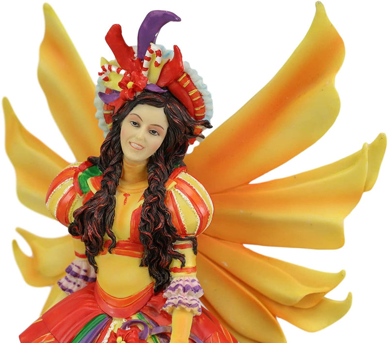 Ebros Teri Rosario Fairy Queen of Masquerade Winter Fairy Statue 11.25" Tall
