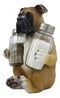 Ebros Fawn Boxer Puppy Dog Hugging Glass Salt Pepper Shakers Holder 6.25"High