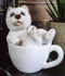 Ebros Realistic Mini Adorable West Highland White Terrier Dog Teacup 3" Tall Figurine