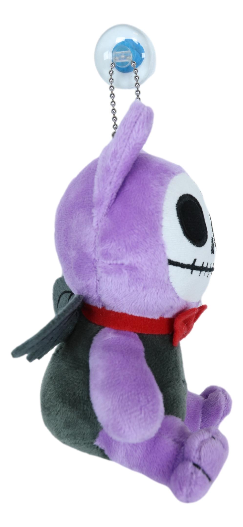Ebros SM Furry Bones Purple Flappy The Bat W/ Red Tie Voodoo