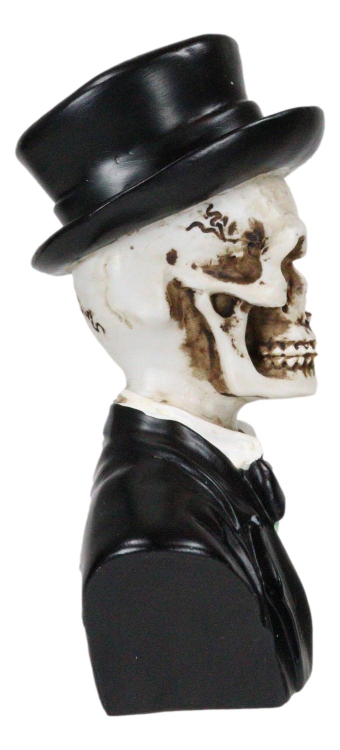 Day of The Dead Wedding Groom Gentleman Skeleton Skull In Tuxedo Mini Figurine
