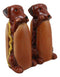 Hot Dog Wieners Dachshund Dogs In Ketchup Mustard Buns Salt Pepper Shakers Set