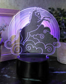 Ebros Sacred Unicorn Riding Night Clouds Acrylic Panel Colorful LED Night Light