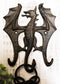 Cast Iron Rustic Fantasy Viking Dragon 3-Pegs Wall Keys Leash Coat Hook Decor