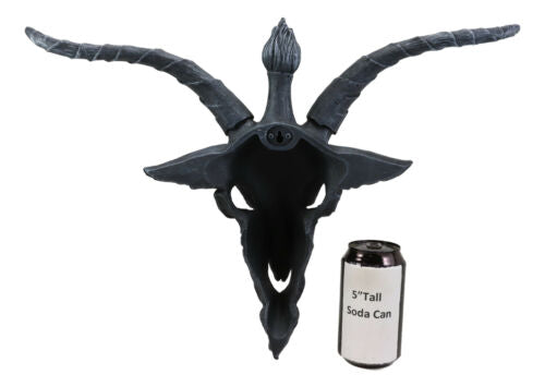 Ebros Faux Stone Sabbatic Goat Mendes Baphomet Skull Wall Decor Plaque