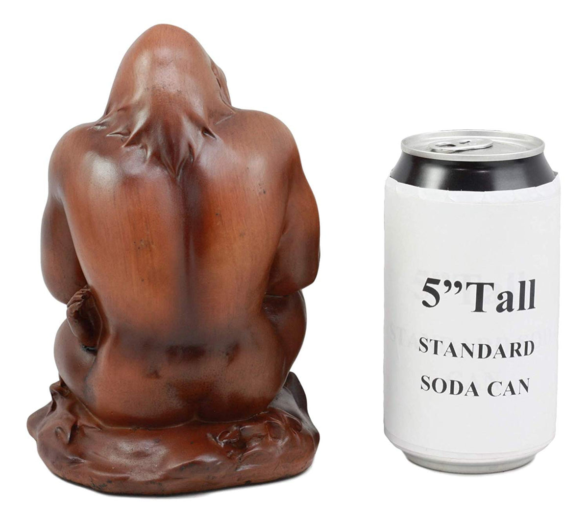 Ebros Jungle Wildlife Female Gorilla with Baby Statue 6.5" Tall Resin in Faux Wood Finish - Ebros Gift