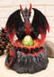 Ebros Red Hell Fire Magma Dragon Mother Guarding LED Golden Egg Figurine Night Light