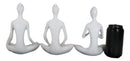 Set of 3 Zen Calming Meditation Women Yoga Mudra Poses Abstract Figurines