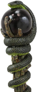 Ebros Nagini Black Orb Snake Cosplay Wand 9.5" Tall Accessory Fantasy Decor