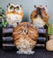 Wisdom Of The Forest See Hear Speak No Evil Great Horned Owls Figurine Set Owl