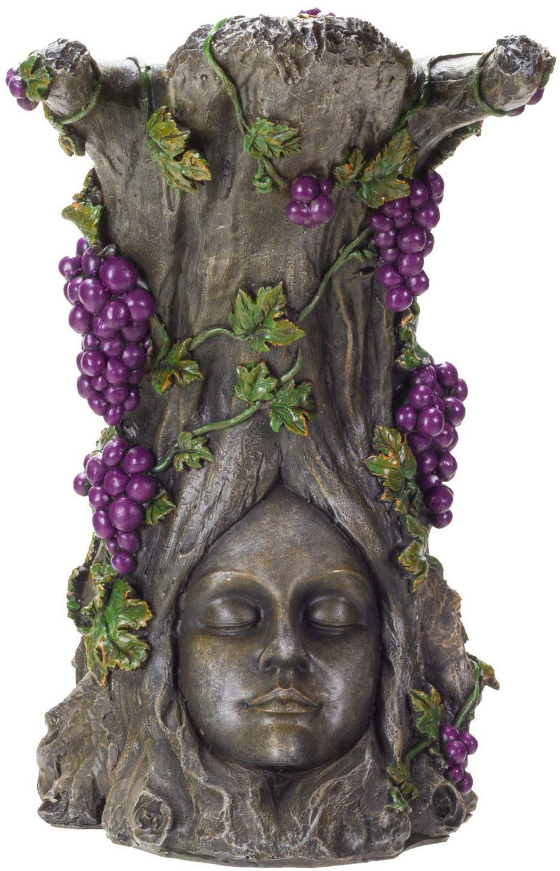 Ebros The Tree Goddess Wine and Glass Holder Resin Figurine Statue 11.5" H Decor