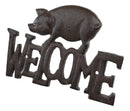 Rustic Country Farm Bacon Swine Pig Welcome Sign Wall Decor Cutout Plaque 8"L