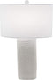 Contemporary Modern Elegant Linear Pattern Polystone Table Lamp With Shade