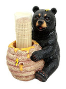 Ebros Gift Honey Black Bear With Bee Hive Decorative Toothpick Holder Figurine With Toothpicks